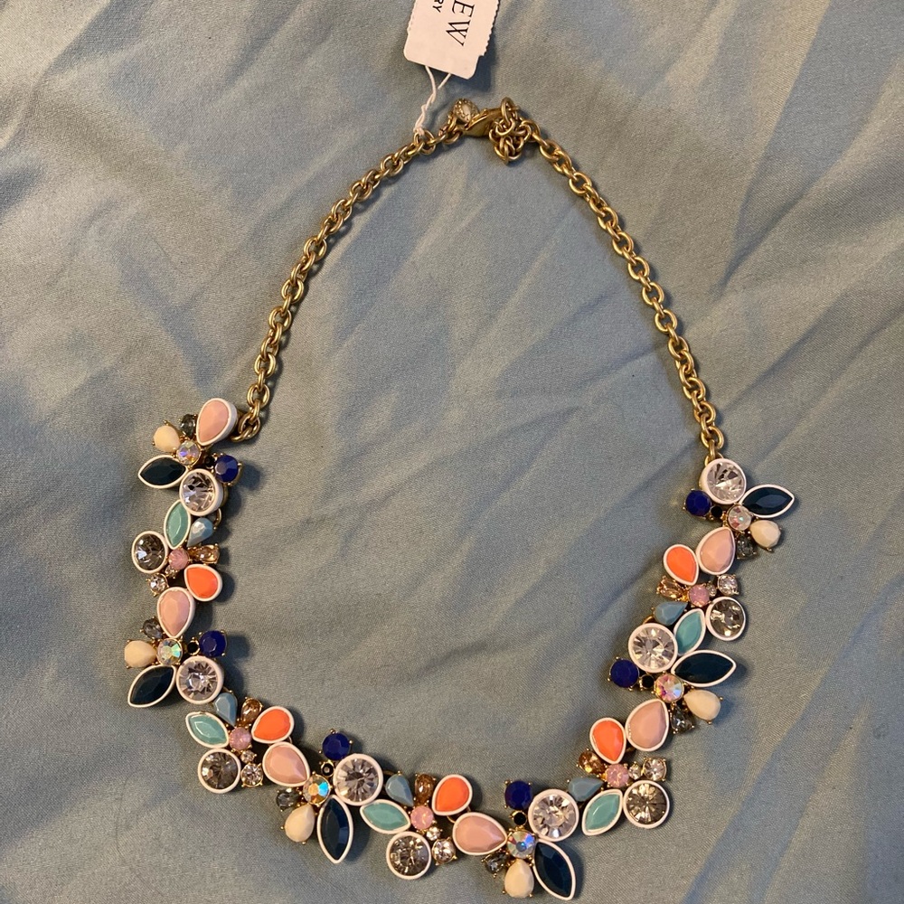 Blue, Pink, and Orange J Crew Statement Necklace NWT